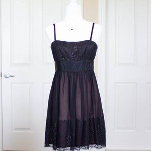 BCBG Maxazria Silk Chiffon Cocktail Dress